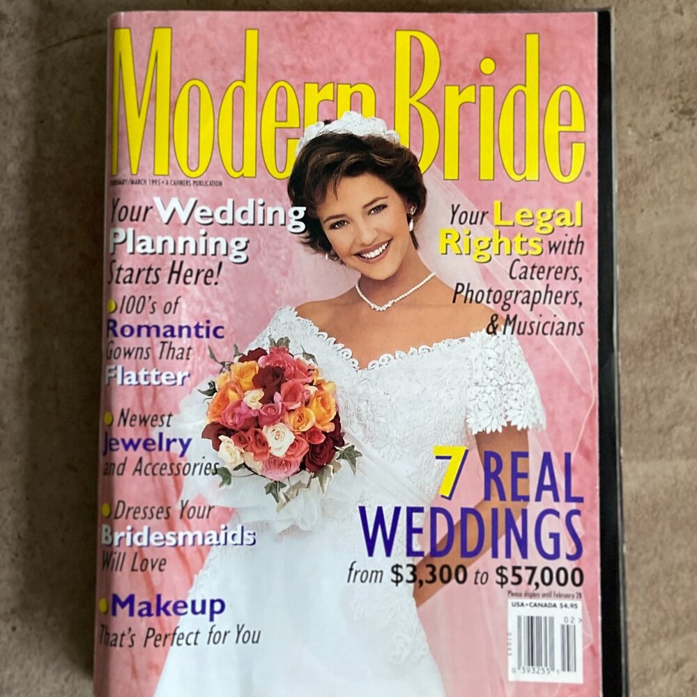 Vintage MODERN BRIDE Magazine February March 1995